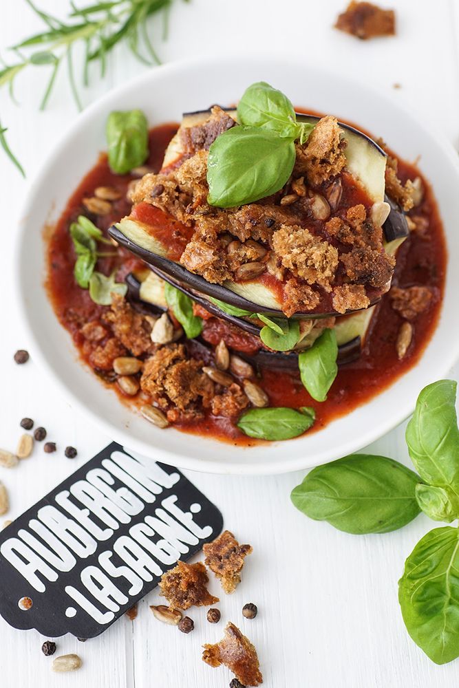 Rezeptbild: Vegetarische Lasagne mit Aubergine ohne Nudeln