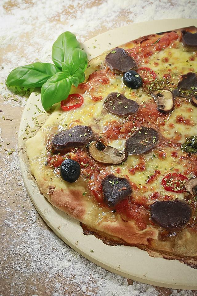 Rezeptbild: Pizza mit Rehrücken