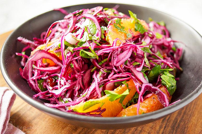 Rezeptbild: Rotkohlsalat mit Cranberry und Orange