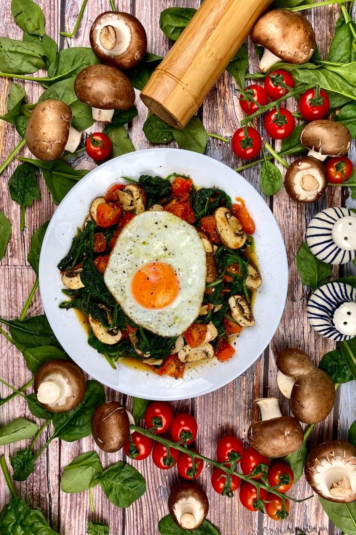 Rezeptbild: Frischer Spinat mit Ei