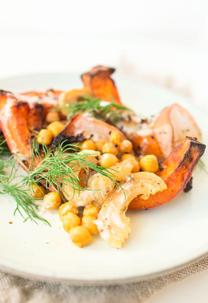 Rezeptbild: Kürbis-Kichererbsen-Salat