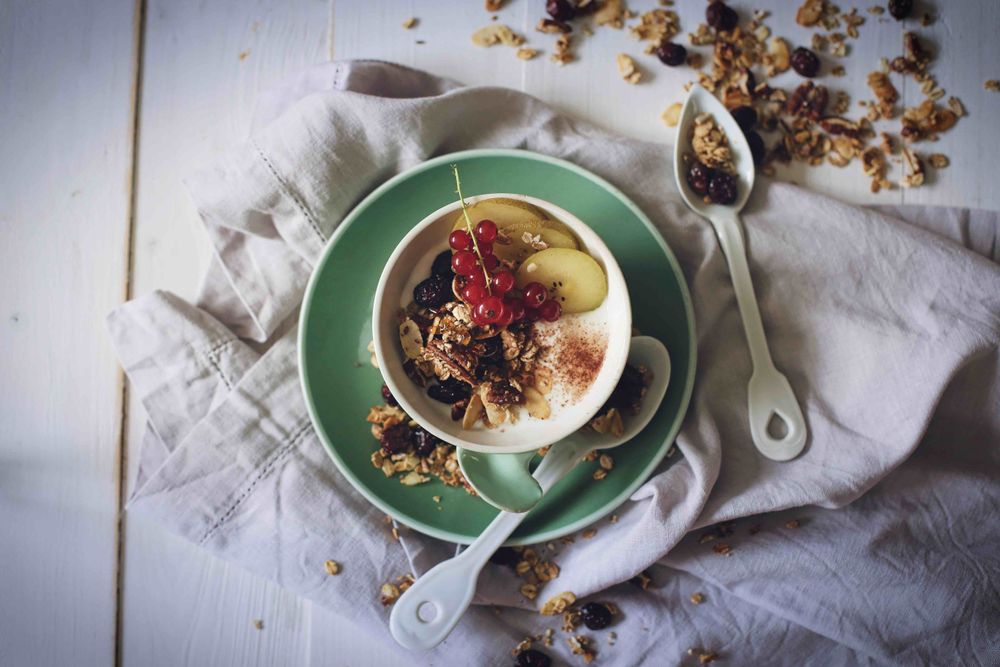 Rezeptbild: Knuspermüsli mit Pekannüssen und Cranberries