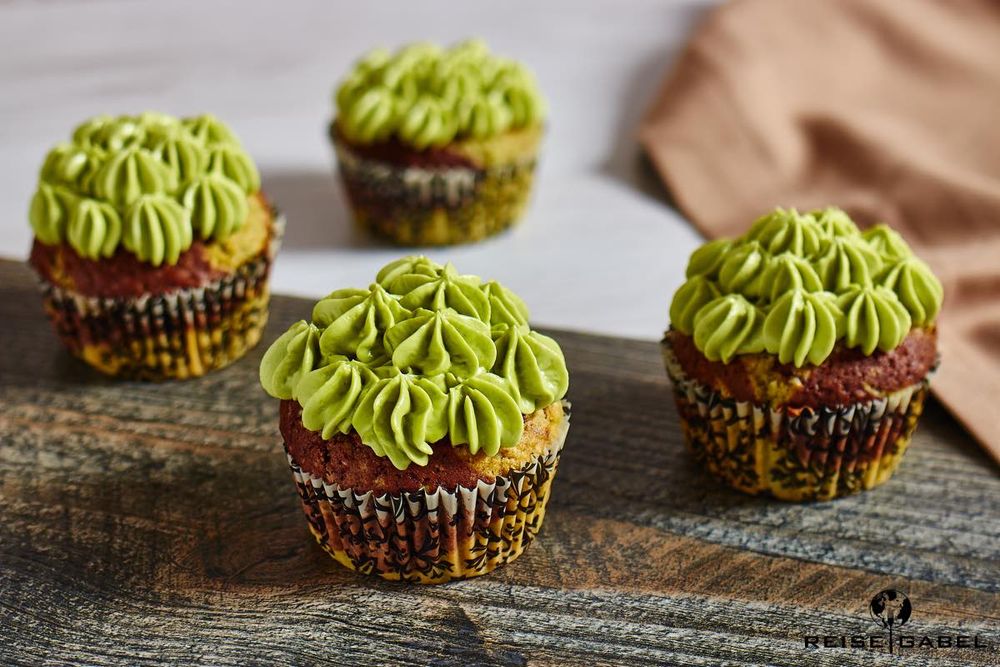 Rezeptbild: Matcha Cupcakes mit Schokolade