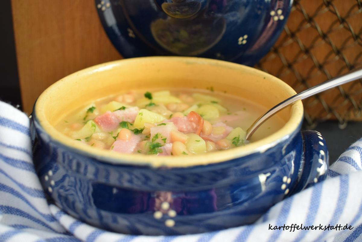 Rezeptbild: Kartoffeleintopf mit weißen Bohnen & Bauchspeck