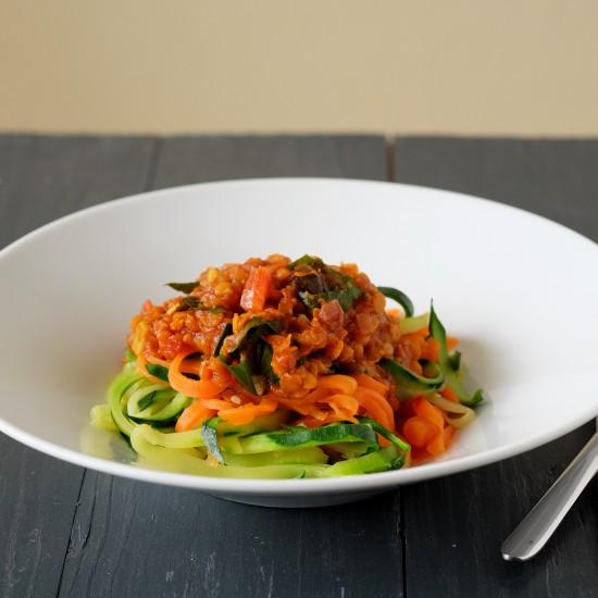 Rezeptbild: Gemüsespaghetti