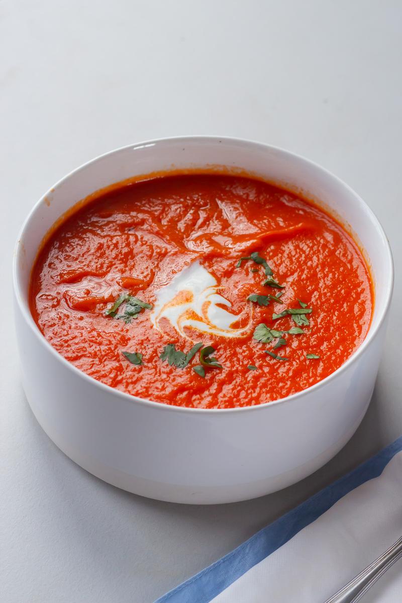 Rezeptbild: Vegane Tomaten Paprikasuppe