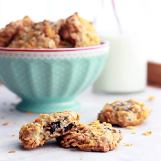 Rezeptbild: Schoko-Cornflakes-Cookies