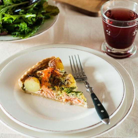 Rezeptbild: Lachs-Kartoffel-Tarte