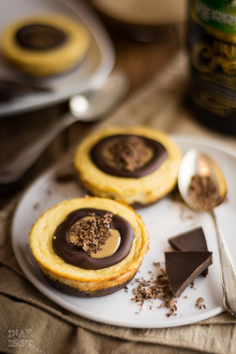 Rezeptbild: Weihnachtlicher Käsekuchen - Schokoladige Irish Cream Liqueur Cheesecakes