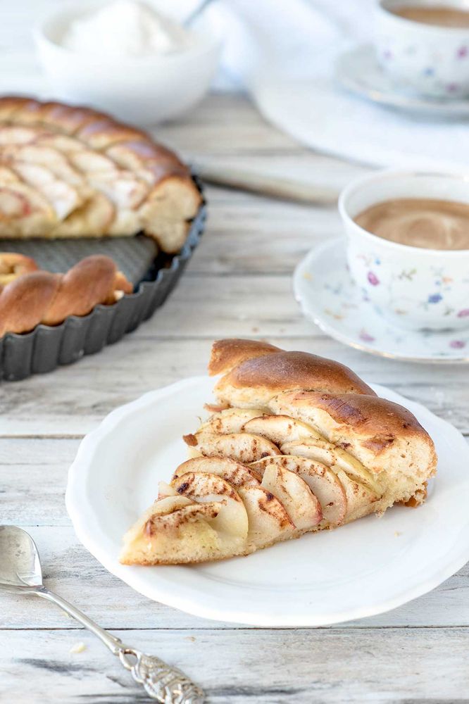 Rezeptbild: Apfelkuchen mit Hefeteig (vegan)