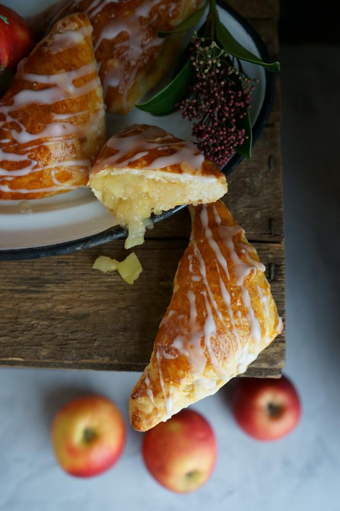 Rezeptbild: Apfeltaschen gefüllt mit Weißweincreme
