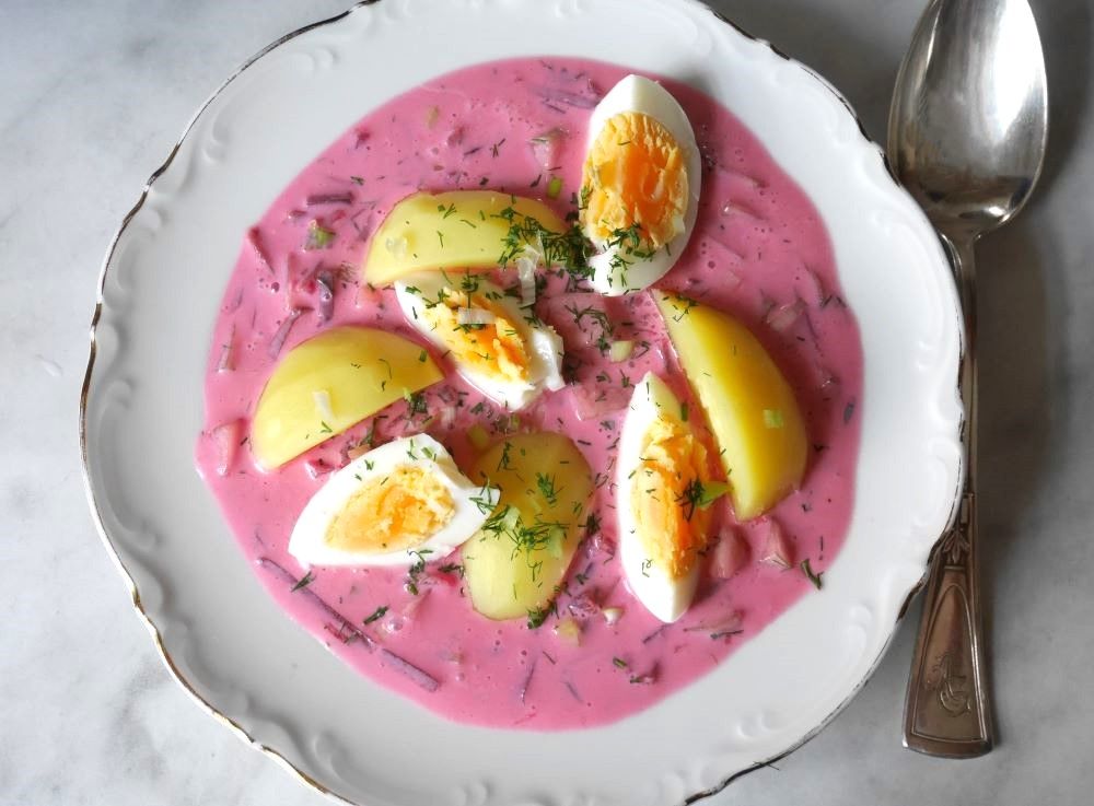 Rezeptbild: Kalte Baltische Rote Bete Suppe