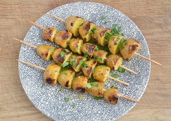Rezeptbild: Zitronen-Kartoffel-Spieße