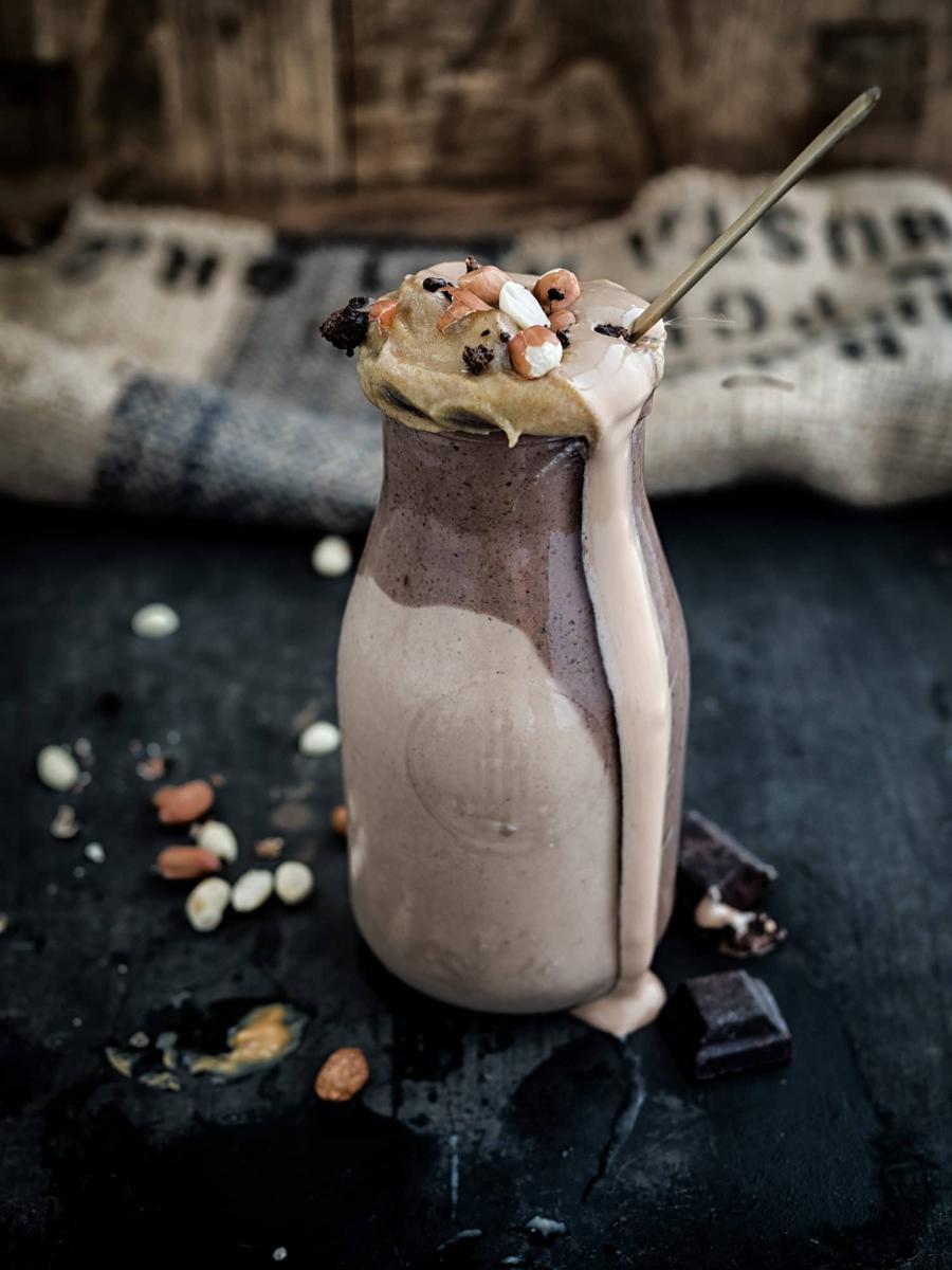 Rezeptbild: Veganer " Wie-Snickers" Milchshake
