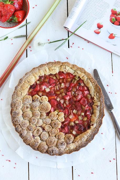 Rezeptbild: Erdbeer-Rhabarber-Tarte