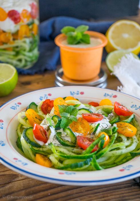 Rezeptbild: Gurken-Spaghetti-Salat