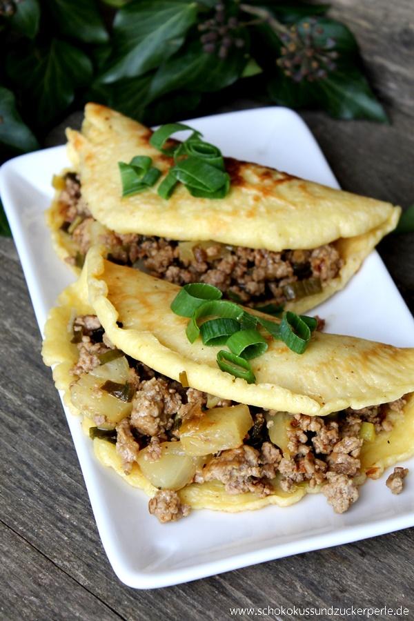Rezeptbild: Herzhafte Pfannkuchen mit Asia-Füllung
