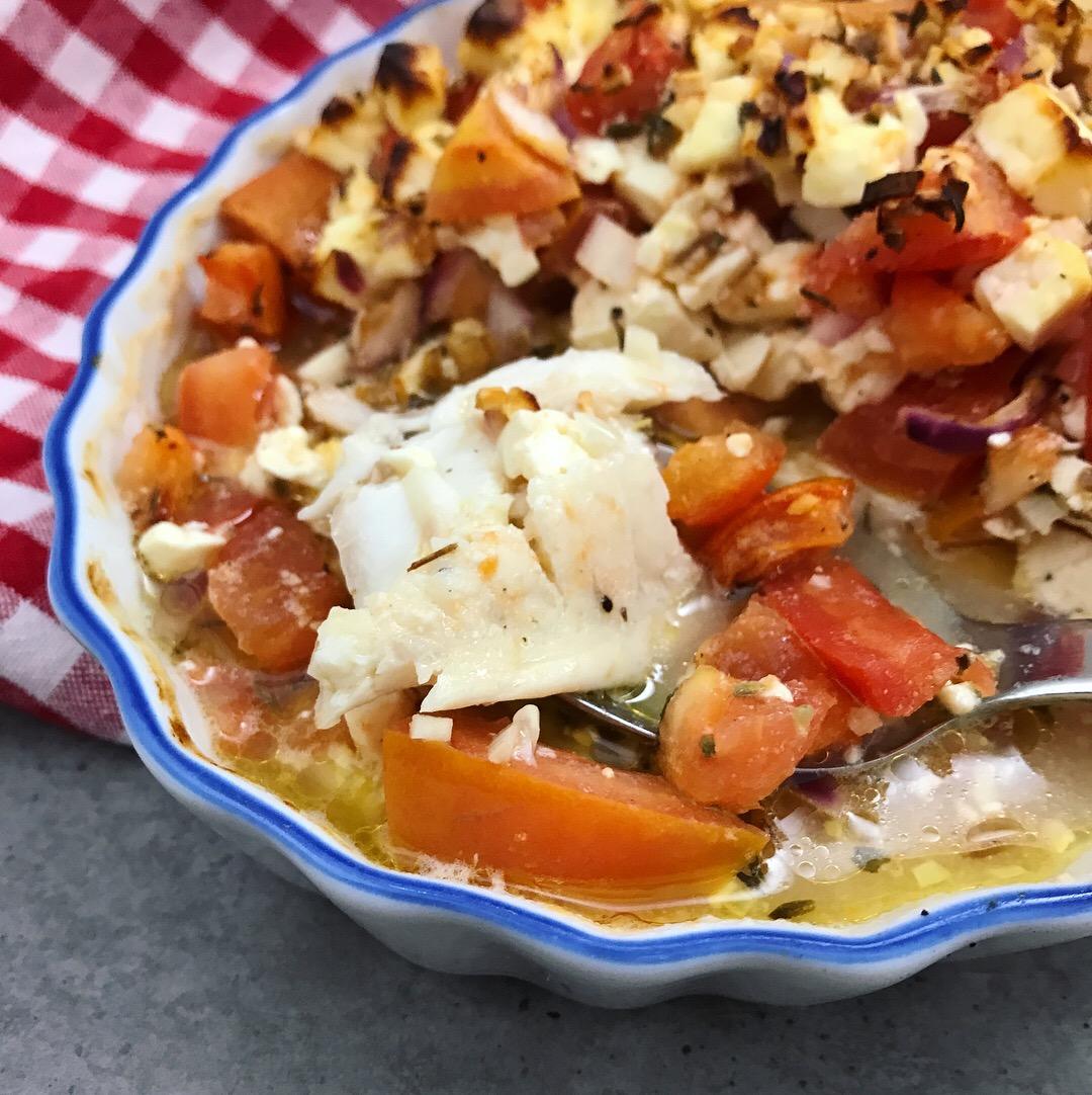 Rezeptbild: Tilapia mit Tomaten-Feta-Haube