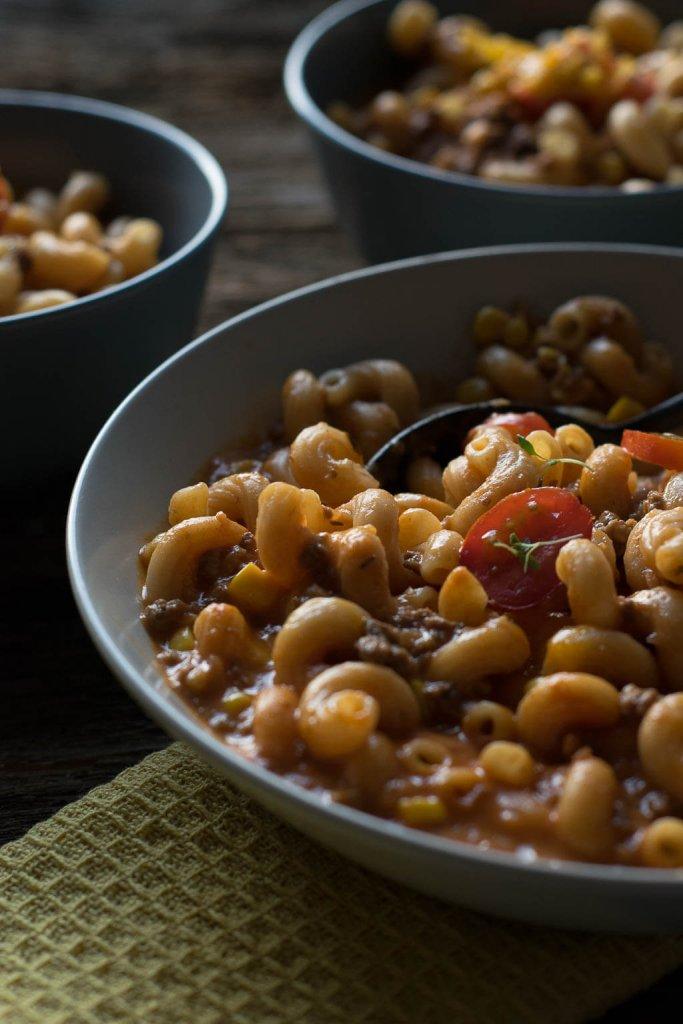 Rezeptbild: Bolognese Suppe mit Käse