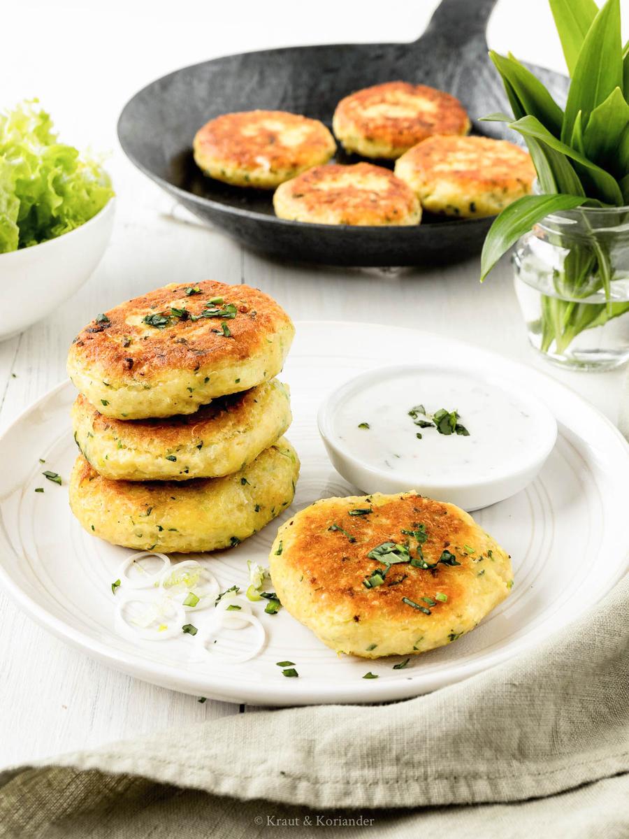 Rezeptbild: Kartoffel-Quinoa-Laibchen mit Bärlauch