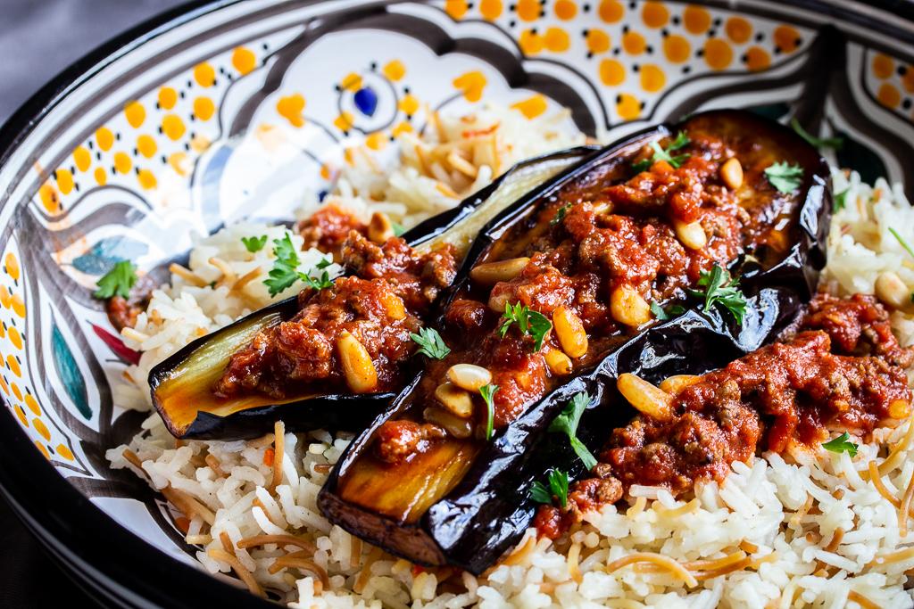 Rezeptbild: Aubergine mit Hackragout