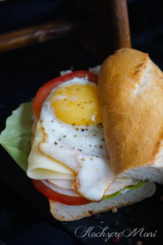 Rezeptbild: Spiegelei Baguette