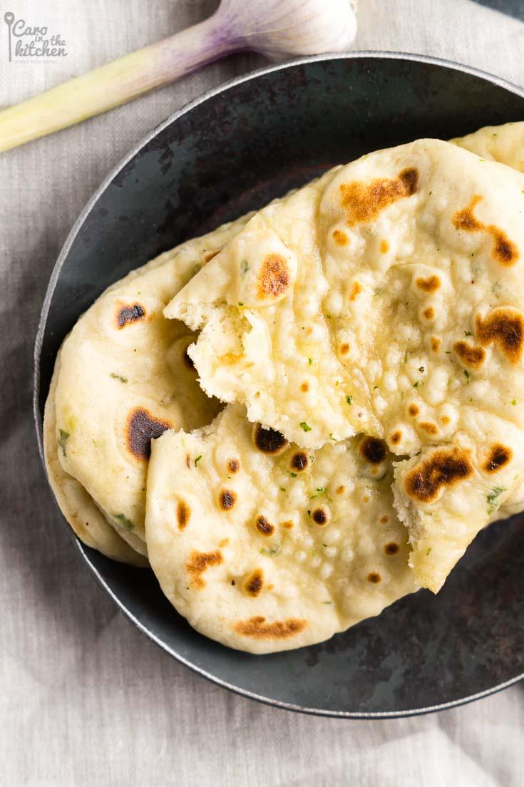 Rezeptbild: Koriander-Knoblauch-Naan