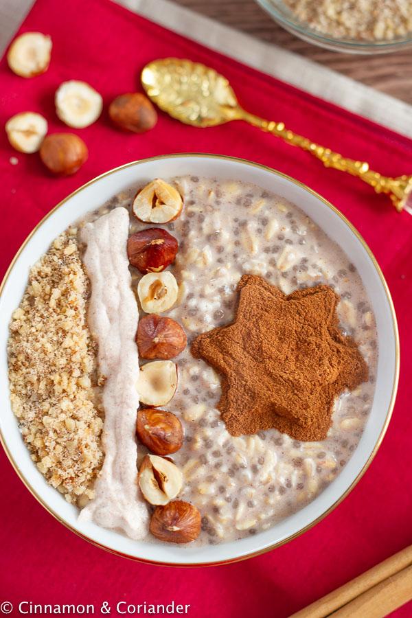 Rezeptbild: Vegane Zimtstern Overnight Oats 