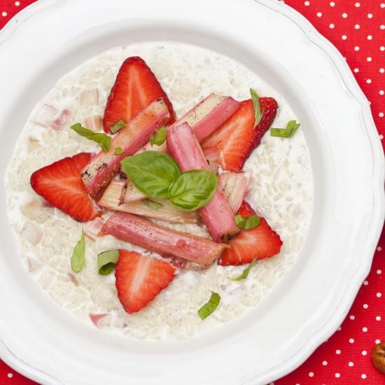 Rezeptbild: Süßer Rhabarberrisotto
