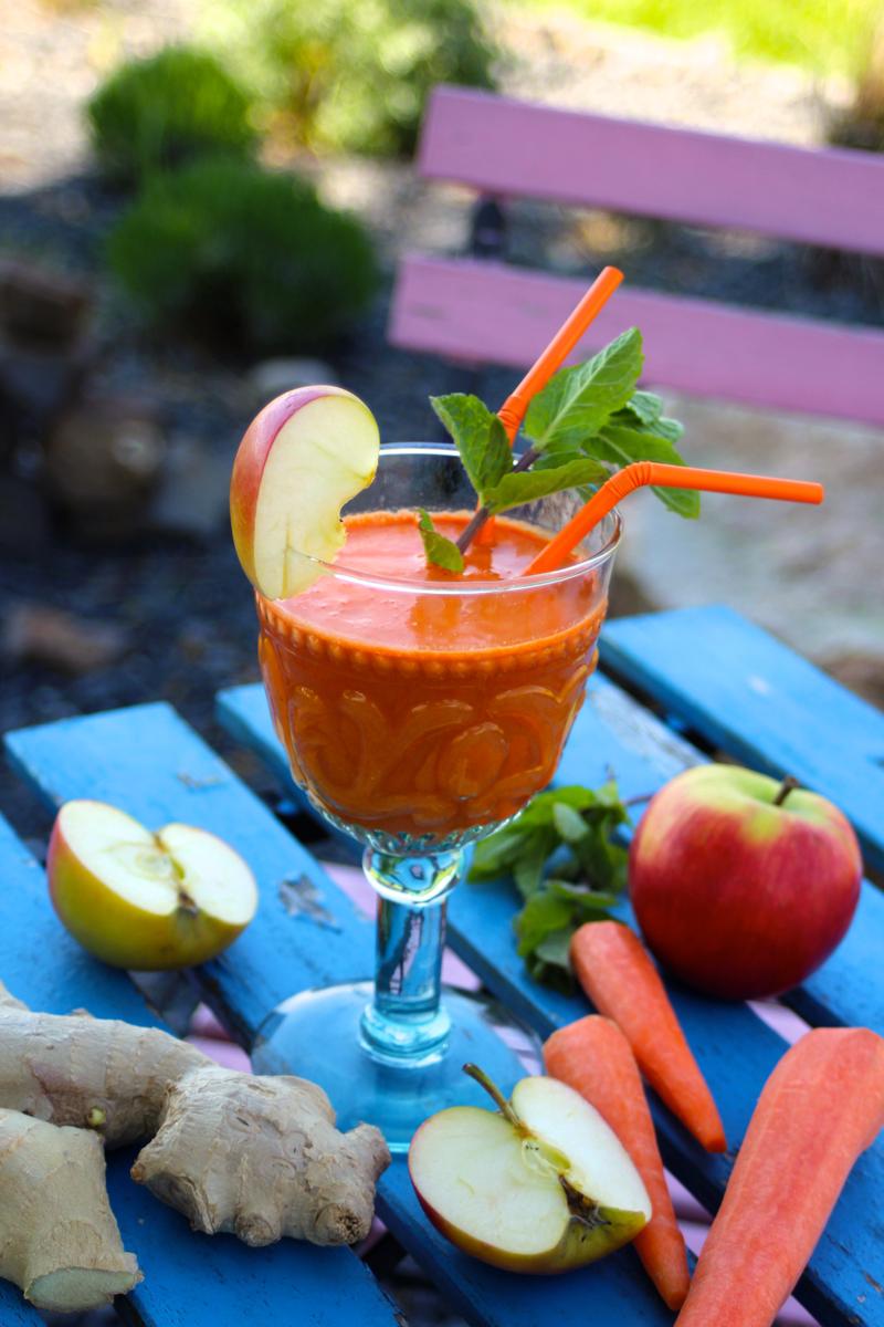Rezeptbild: Power-Frühstücks-Saft (Möhre-Apfel-Ingwer)