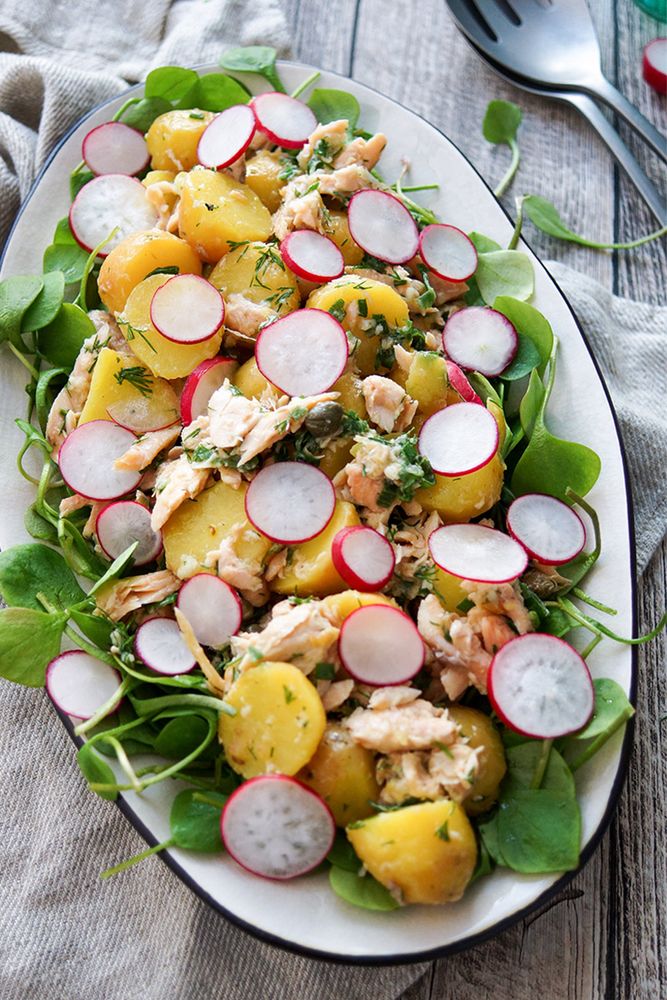 Rezeptbild: Kartoffelsalat mit Räuchersaibling
