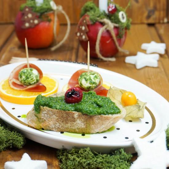 Rezeptbild: Geräucherte Entenbrust mit Frischkäsepraline