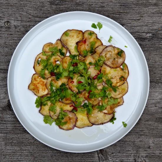 Rezeptbild: Asiatischer Auberginensalat mit Limonendressing