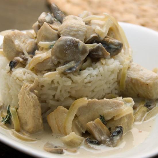Rezeptbild: Putengeschnetzeltes mit Champignons