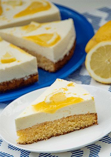Rezeptbild: Zitronen Schmand Kuchen mit Lemon Curd