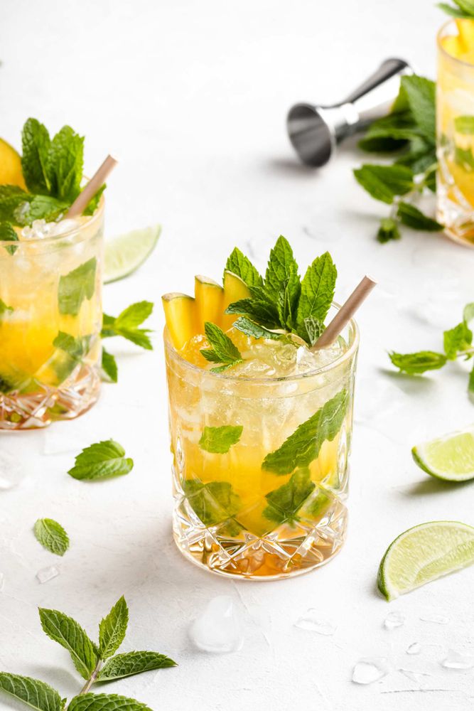 Rezeptbild: Mango Mojito (mit Alkohol oder alkoholfrei)