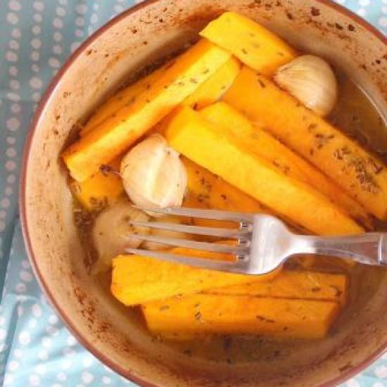 Rezeptbild: marinierter Ofenkürbis