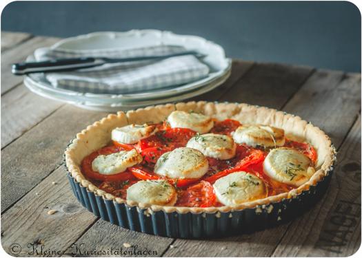 Rezeptbild: Tomatentarte mit Ziegenkäse