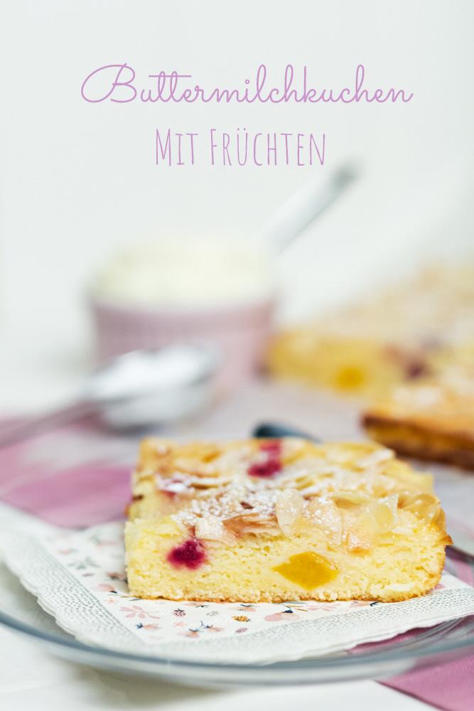 Rezeptbild: Buttermilchkuchen mit Früchten
