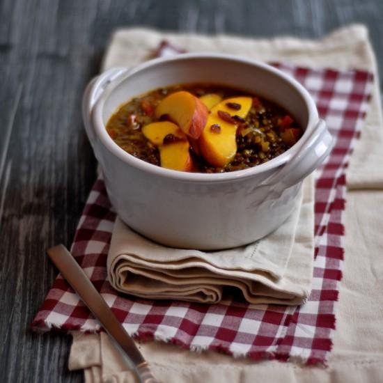 Rezeptbild: Linsen mit Chili und Pfirsich