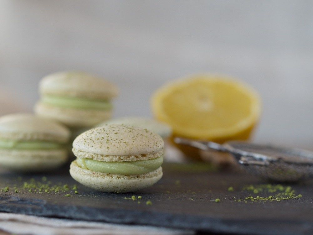 Rezeptbild: Matcha-Zitronen-Macarons