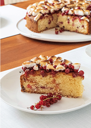 Rezeptbild: Johannisbeerkuchen mit Marshmallow-Topping