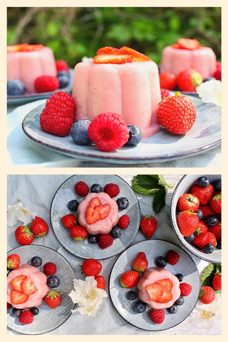 Rezeptbild: Erdbeer-Sahne-Pudding
