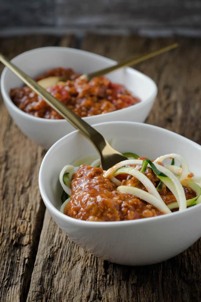 Rezeptbild: Zoodles a la Bolognese