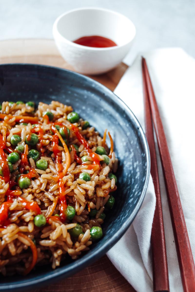 Rezeptbild: Gebratener Reis mit Teriyaki Soße