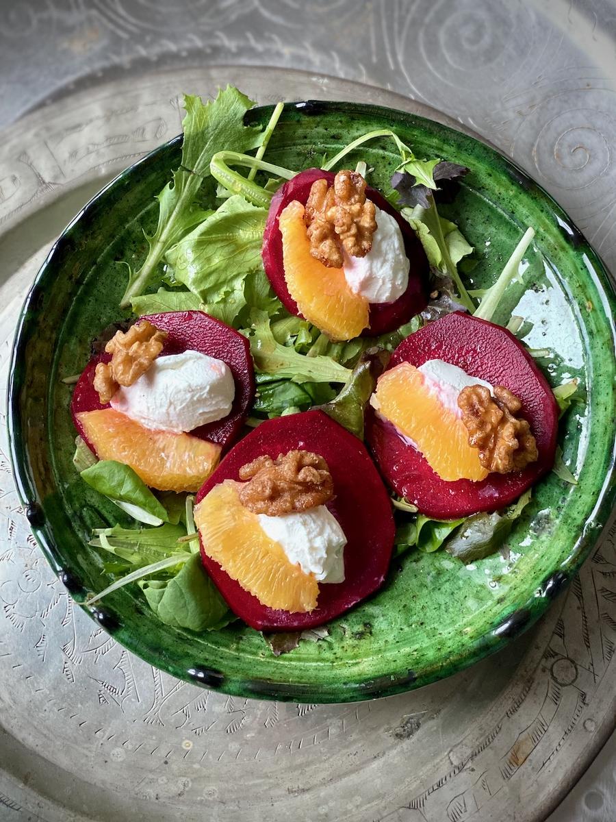 Rezeptbild: Rote-Bete-Salat mit Ziegenkäse und Orangen