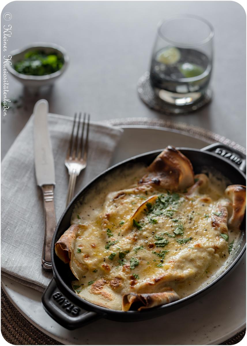 Rezeptbild: Crespelle mit Bolognesefüllung