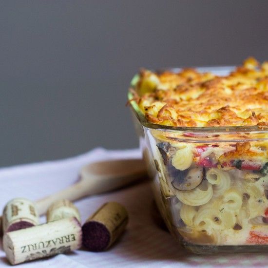Rezeptbild: Pilz-Nudel-Gratin