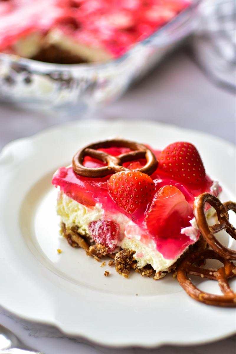 Rezeptbild: Erdbeerkuchen mit Brezelboden