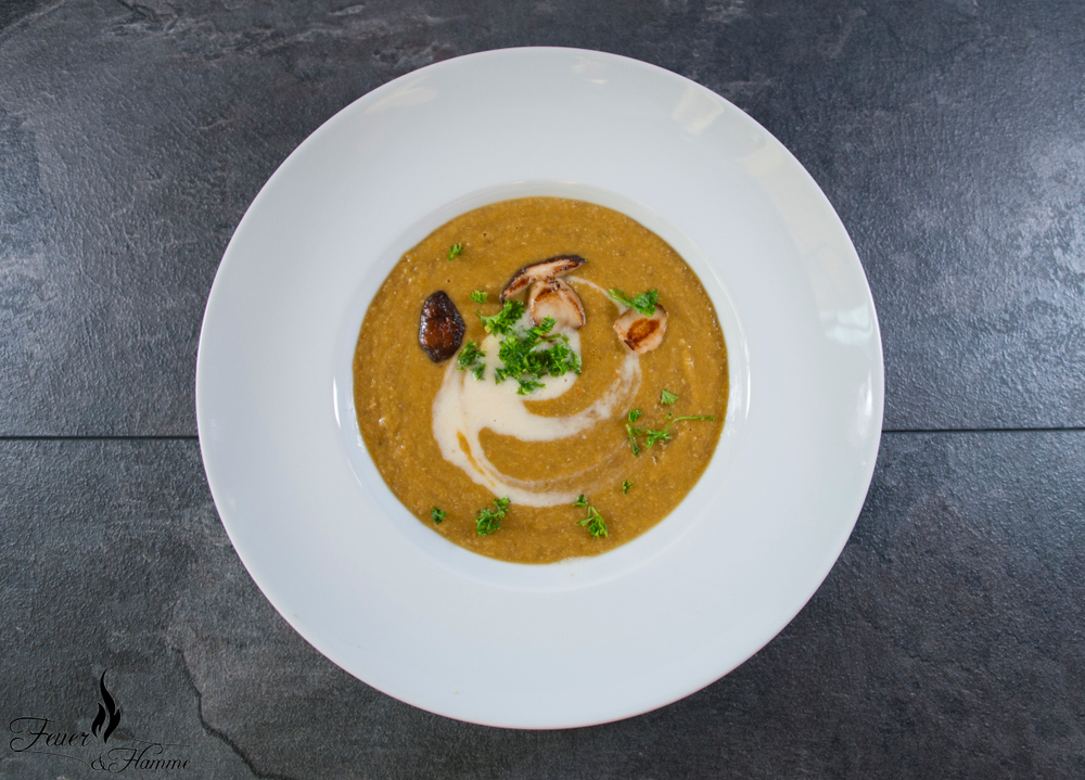 Rezeptbild: Steinpilz-Linsen Suppe {vegan}